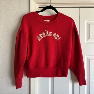 Après Ski Red Crewneck Sweater